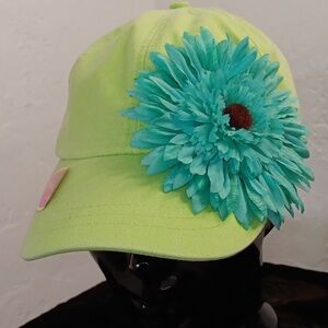 Adam's Women's Lime/Green Flower Hat